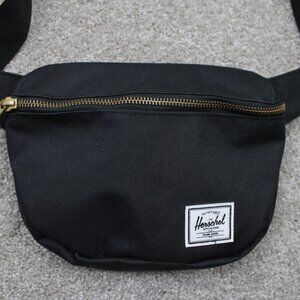Herschel Supply Waist Bag Fanny‎ Pack Black Adjustable Polyester Zip Pocket
